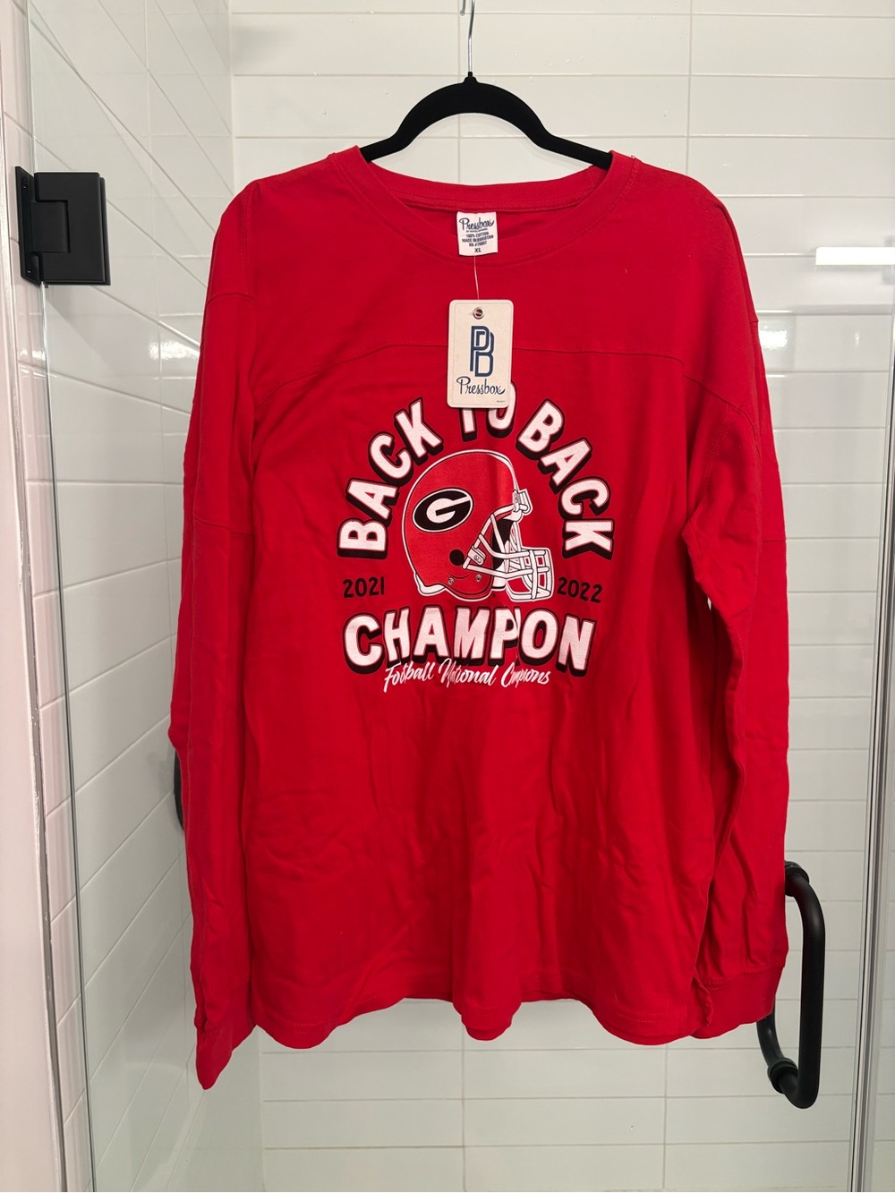 Pressbox Red Graphic Long Sleeve Tee